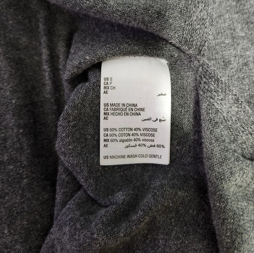 INC International concepts Women's M Tunic Sweater Gray
